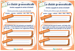 Verbes conjugués et verbes à l’infinitif - Rituels - La classe grammaticale : 6ème, 7ème Harmos - PDF à imprimer