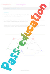 Triangles égaux - Séquence complète : 10ème Harmos - PDF à imprimer