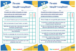 Fonctions (phrases simples - phrases complexes) - Rituels - Grammaire : 5ème, 6ème, 7ème Harmos - PDF à imprimer