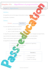 Algorithmes - Séquence complète : 10ème Harmos - PDF à imprimer