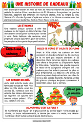 Noël - Lecture thématique : 6ème, 7ème Harmos - PDF à imprimer