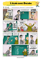 L'élève Ducobu - l'école avec Ducobu - Lecture de bande dessinée : 6ème, 7ème Harmos - PDF à imprimer