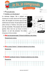 L’élevage de phasmes - Mes premiers pas en lecture - Niveau 1 : 3eme, 4ème Harmos - PDF à imprimer