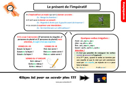 Le présent de l’impératif - Cours, Leçon, trace écrite : 7ème Harmos - PDF gratuit à imprimer