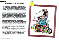 Souvenirs de vacances - Lecture - Compréhension fine - Inférences : 4ème Harmos - PDF à imprimer