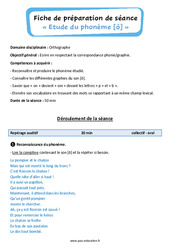 Le son [õ] - Phonologie - Fiche de préparation : 4ème, 5ème Harmos - PDF à imprimer