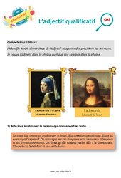 L’adjectif qualificatif - Séance découverte à manipuler : 6ème Harmos - PDF à imprimer