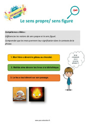 Le sens propre/ sens figuré - Séance découverte à manipuler : 6ème Harmos - PDF à imprimer