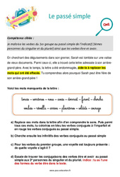 Le passé simple - Séance découverte à manipuler : 7ème Harmos - PDF à imprimer
