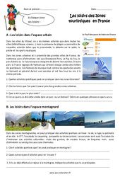 Loisirs en zone touristique - Exercices : 6ème Harmos - PDF à imprimer