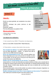 A chacun sa Tour Eiffel - Séquence complète - Arts visuels : 3eme, 4ème, 5ème Harmos - PDF à imprimer