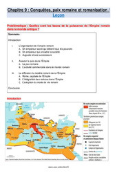 Conquêtes, paix romaine et romanisation - Séquence complète : 8ème Harmos - PDF à imprimer