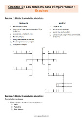 Les chrétiens dans l’Empire romain - Exercices avec les corrigés : 8ème Harmos - PDF à imprimer