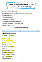 Le son [S] - Phonologie - Fiche de préparation : 5ème, 6ème Harmos - PDF à imprimer