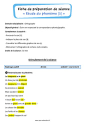 Le son [ã] - Phonologie - Séquence - Fiche de préparation : 4ème, 5ème Harmos - PDF à imprimer