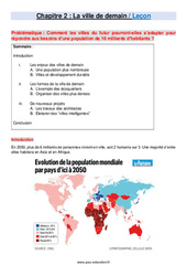 La ville de demain - Cours : 8ème Harmos - PDF à imprimer