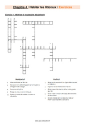 Habiter les littoraux - Exercices avec les corrigés : 8ème Harmos - PDF à imprimer