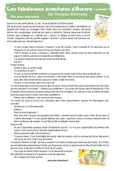 Les fabuleuses aventures d'Aurore (extrait) de Douglas Kennedy - Récit - Lecture : 6ème Harmos - PDF à imprimer