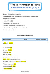 Son [e] (é) - Phonologie - Fiche de préparation : 4ème, 5ème Harmos - PDF à imprimer