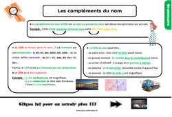 Les compléments du nom - Cours, Leçon, trace écrite : 7ème Harmos - PDF gratuit à imprimer