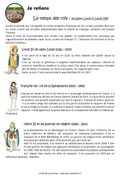 Temps des rois - Cours, Leçon : 6ème Harmos - PDF gratuit à imprimer