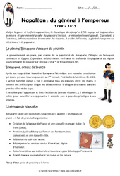 Napoléon - Du général à l’empereur 1799 - 1815 - Exercices : 6ème Harmos - PDF à imprimer