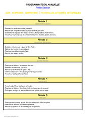 Activités artistiques - Programmation annuelle 2016 - 2017 - PDF à imprimer