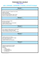 Education Physique - Programmation annuelle 2016 - 2017 - PDF à imprimer