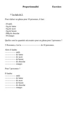 Proportionnalité - Problèmes - Exercices -    2 : 5ème Harmos - PDF à imprimer