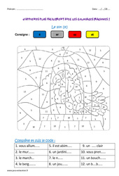 Le son é - Coloriage magique : 4ème Harmos - PDF à imprimer