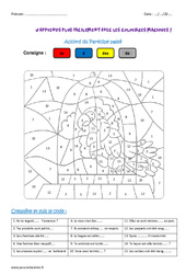 Accord du participe passé - Coloriage magique : 7ème Harmos - PDF à imprimer