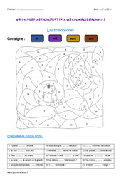 Homophones - Coloriage magique : 5ème Harmos - PDF à imprimer