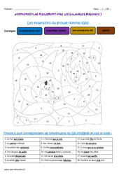 Expansions du groupe nominal GN - Coloriage magique : 6ème Harmos - PDF à imprimer