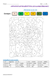 J’entends le son k - Coloriage magique : 5ème Harmos - PDF à imprimer