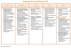 Histoire - Programmation annuelle : 6ème Harmos - PDF à imprimer