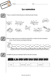 Semaine - Exercices : 3eme Harmos - PDF à imprimer