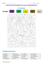 Imparfait - Coloriage magique : 5ème Harmos - PDF à imprimer