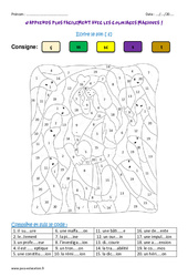 Le son s - Coloriage magique : 7ème Harmos - PDF à imprimer