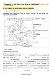 La Seconde Guerre mondiale - Exercices avec les corrigés : 11ème Harmos - PDF à imprimer