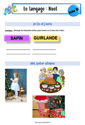 Exercice Noël - Langage - Expression orale - EMC : 1ère, 2ème Harmos - PDF à imprimer