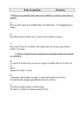 Poser la question - Exercices - 2 : 6ème Harmos - PDF à imprimer