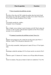 Poser la question - Exercices - 1 : 6ème Harmos - PDF à imprimer