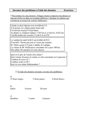 Inventer des problèmes à l'aide des données - Exercices - 2 : 6ème Harmos - PDF à imprimer