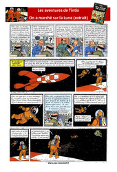 On a marché sur la Lune - Travail sur l’image sur les aventures de Tintin - Bande dessinée : 7ème Harmos - PDF à imprimer