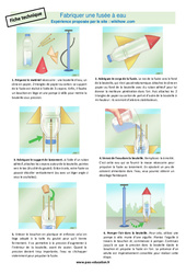 Fabriquer une fusée à eau (fiche technique) - Injonctif / Ecrits fonctionnels : 7ème Harmos - PDF à imprimer