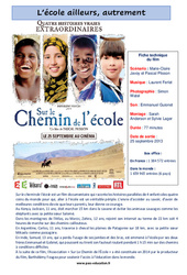 Sur le chemin de l'école (affiche) - Ecrit fonctionnel : 7ème Harmos - PDF à imprimer