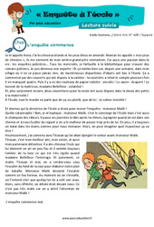 L'école - Rallye lecture de la rentrée : 6ème Harmos - PDF à imprimer