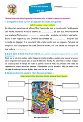 Les vacances - Atelier « Œil de lynx » : 4ème Harmos - PDF à imprimer