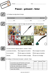 Passé - Présent - Futur - Exercices - Le temps : 4ème Harmos - PDF à imprimer