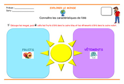 Connaître les caractéristiques de l’été - Séances : 2ème Harmos - PDF à imprimer